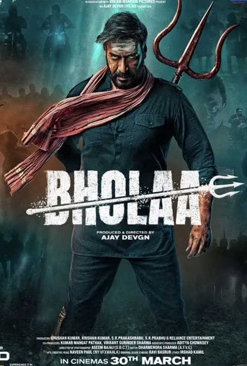 Bholaa action film poster streaming on demand